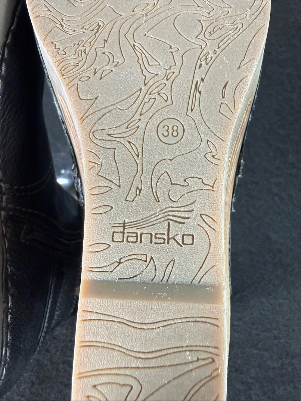 Dansko Shirley Wedge Black Leather Ankle Boots Booties Size 38 LIKE NEW EUC - Picture 13 of 14